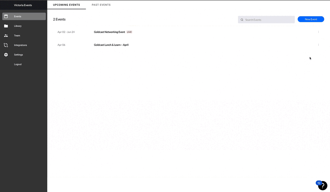 how to easily duplicate an event in Goldcast