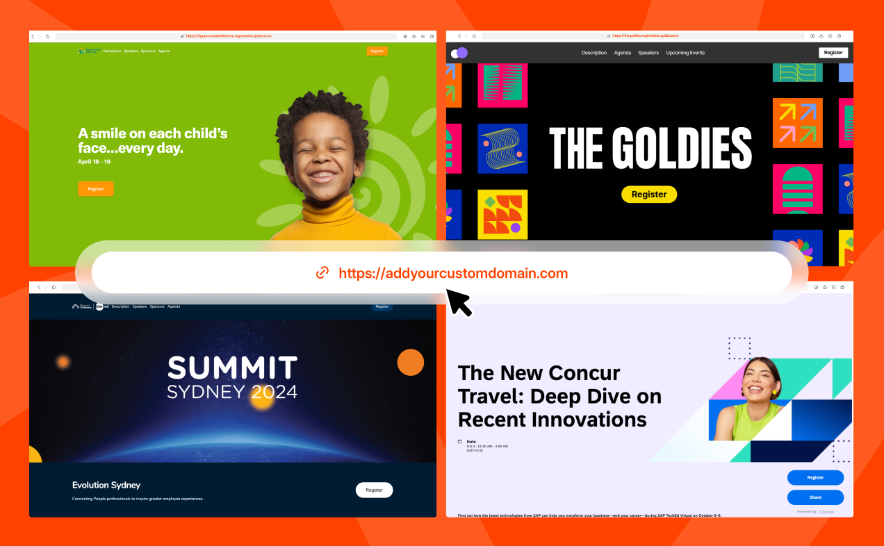 Make your registration pages stand out.    