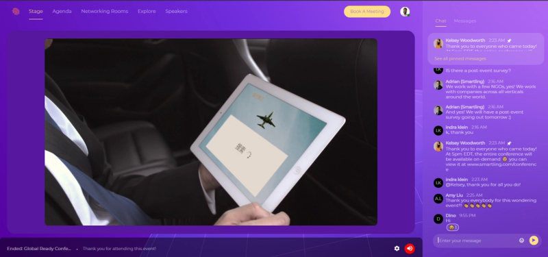 Smartling virtual event example using Goldcast digital events platform 