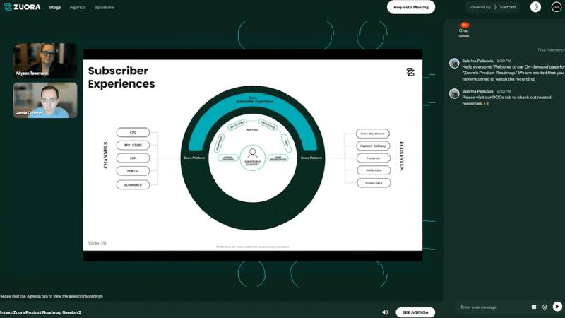 Goldcast B2B event platform branding