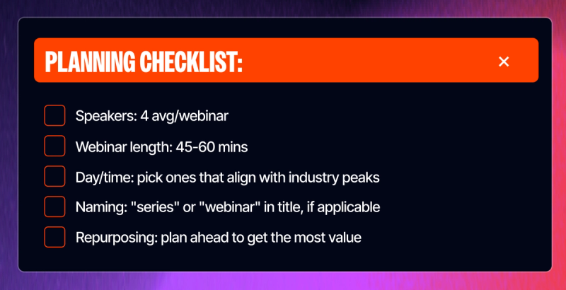 webinar benchmark scorecard