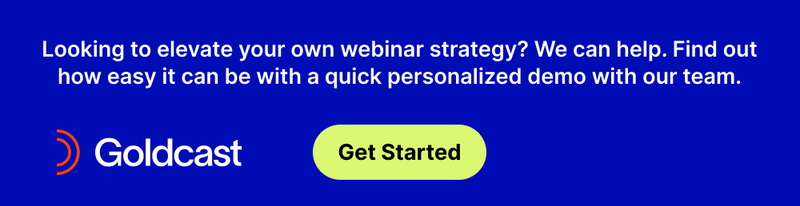 Goldcast B2B events and webinar platform
