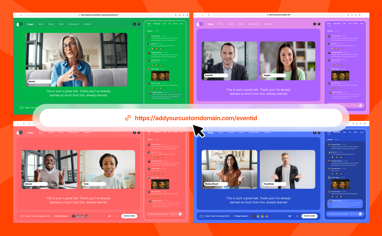 Create a fully branded event experience.   