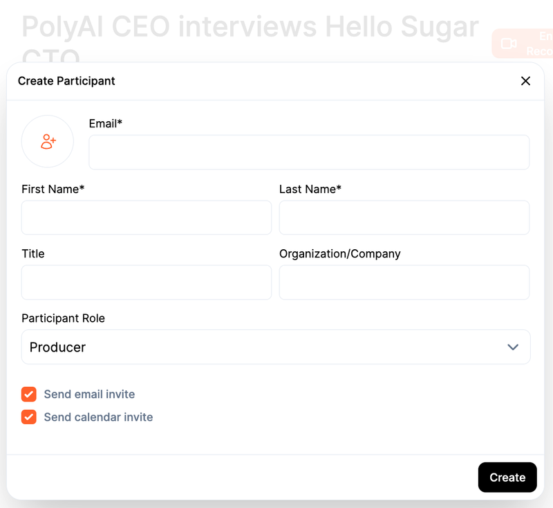 Recording Studio Simple UI