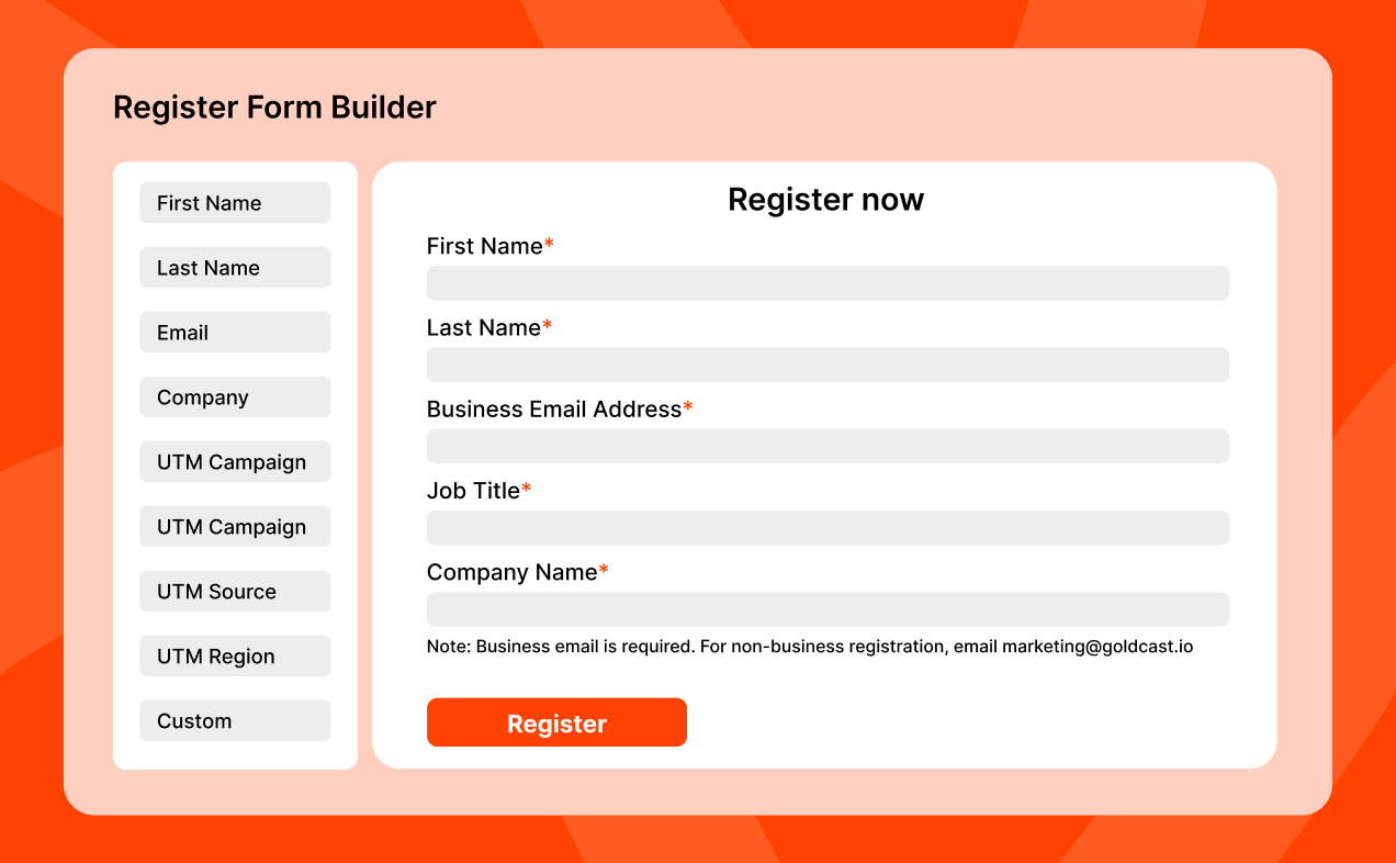 Easily customizable forms.
