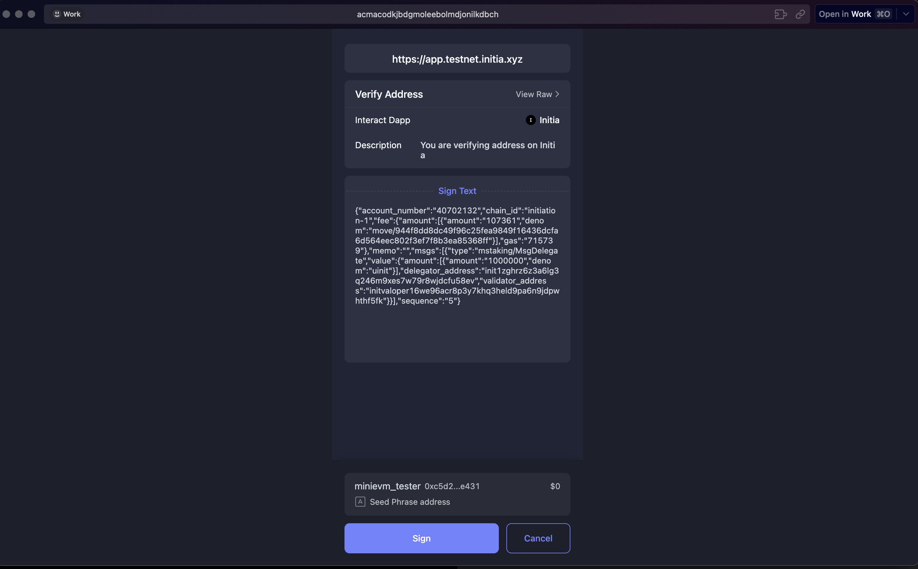 Signing Transaction Using Rabby